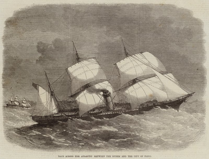 Race across the Atlantic between the Russia and the City of Paris by Edwin Weedon