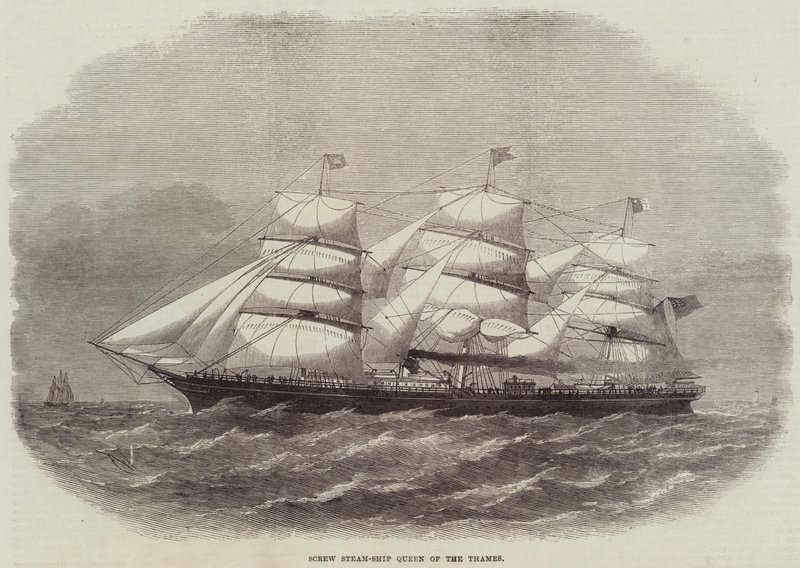 Screw Steam-Ship Queen of the Thames by Edwin Weedon