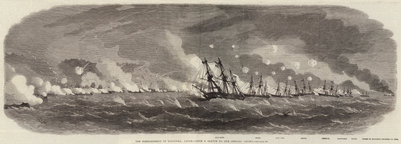 The Bombardment of Kagosima, Japan by Edwin Weedon