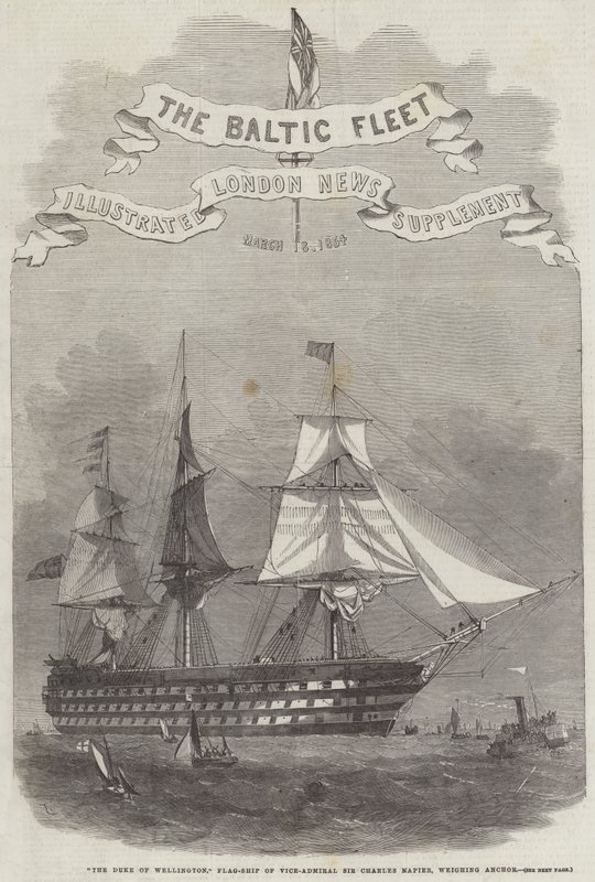 The Duke of Wellington, Flag-Ship of Vice-Admiral Sir Charles Napier, Weighing Anchor by Edwin Weedon