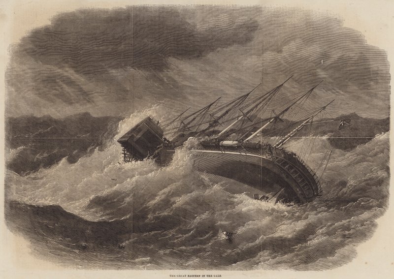 The Great Eastern in the Gale by Edwin Weedon