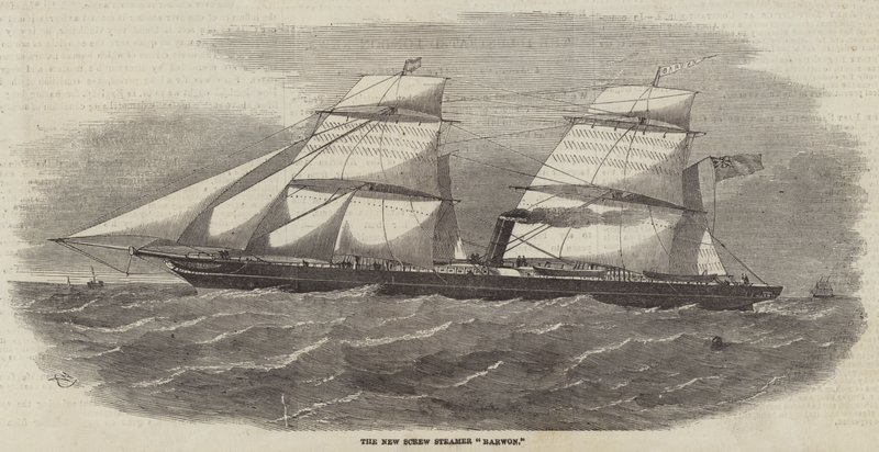 The New Screw Steamer Barwon by Edwin Weedon