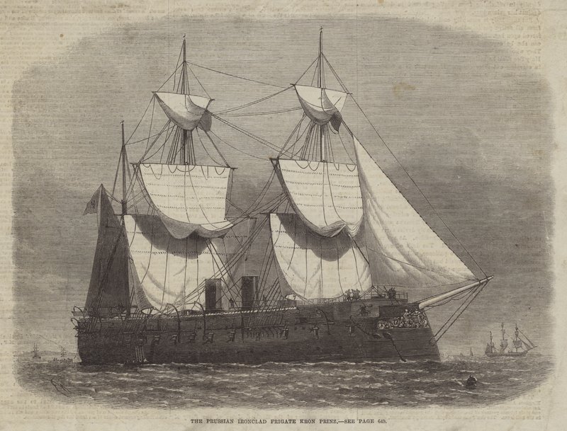 The Prussian Ironclad Frigate Kron Prinz by Edwin Weedon