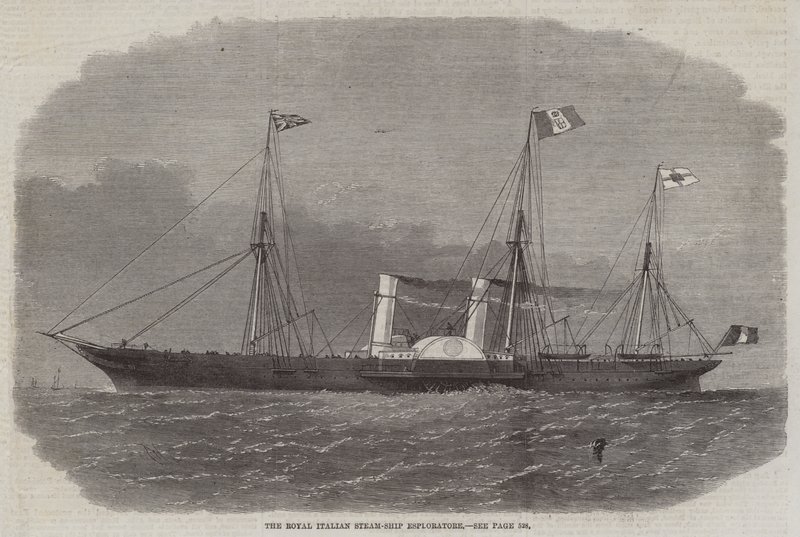 The Royal Italian Steam-Ship Esploratore by Edwin Weedon