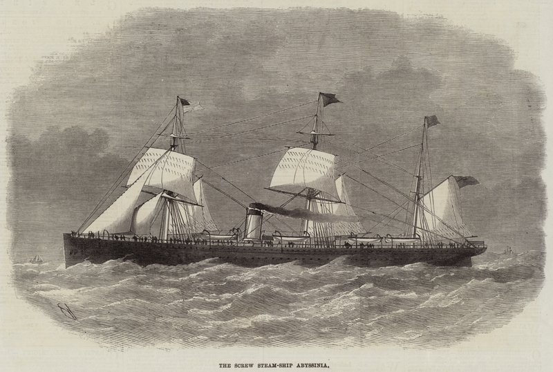 The Screw Steam-Ship Abyssinia by Edwin Weedon