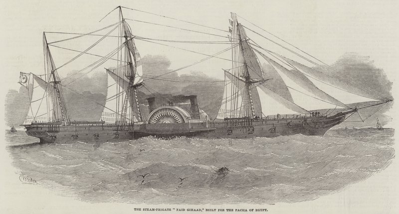 The Steam-Frigate Faid Gihaad, built for the Pacha of Egypt by Edwin Weedon
