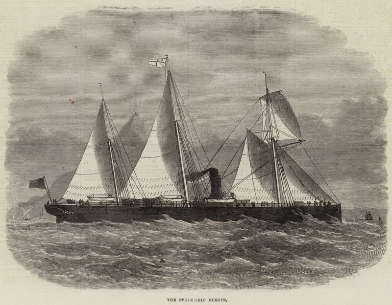 The Steam-Ship Europe by Edwin Weedon