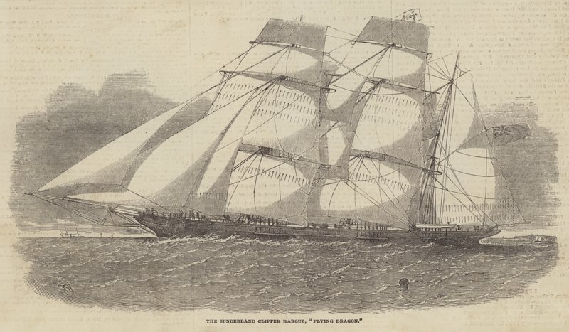 The Sunderland Clipper Barque, Flying Dragon by Edwin Weedon