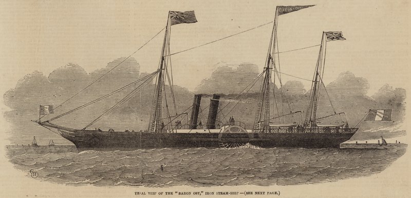 Trial Trip of the Baron Osy, Iron Steam-Ship by Edwin Weedon