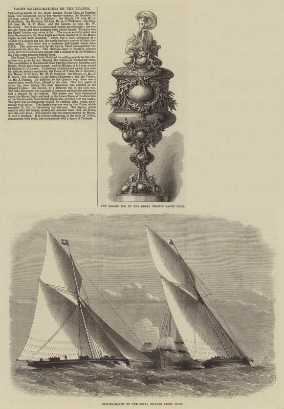 Yacht Sailing-Matches on the Thames by Edwin Weedon