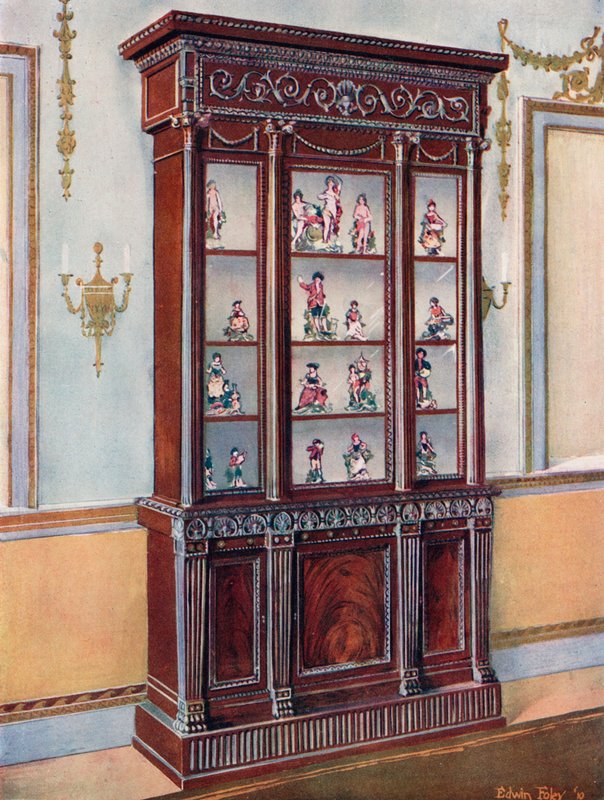 Carved Mahogany China-Cases--Adam Influence by Edwin John Foley