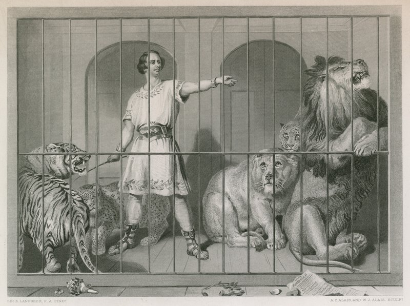 Van Amburgh and the lions by Edwin Landseer