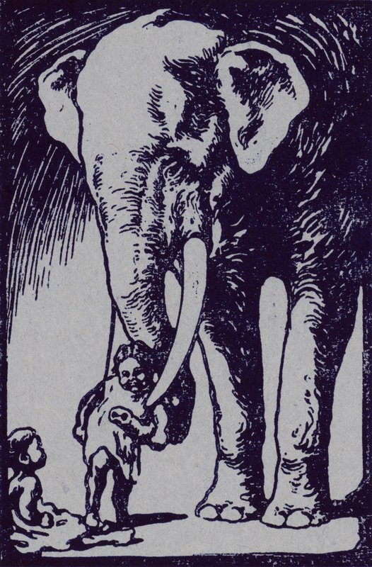 Elephant and Child by Edwin Noble