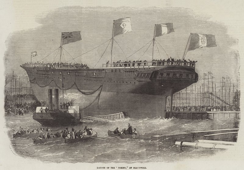Launch of the Torino, at Blackwall by Edwin Weedon