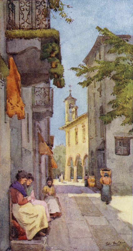 A Street at Orta by Ella Du Cane
