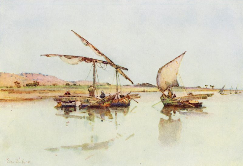 Fishing-Boats on the Nile by Ella Du Cane