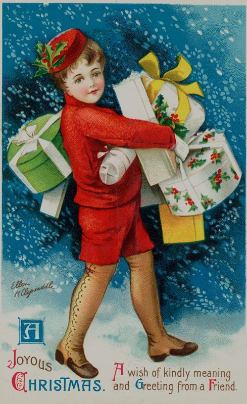 American Christmas card by Ellen Hattie Clapsaddle