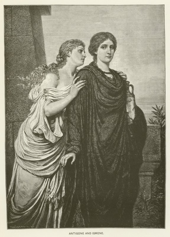Antigone and Ismene by Emil Teschendorff