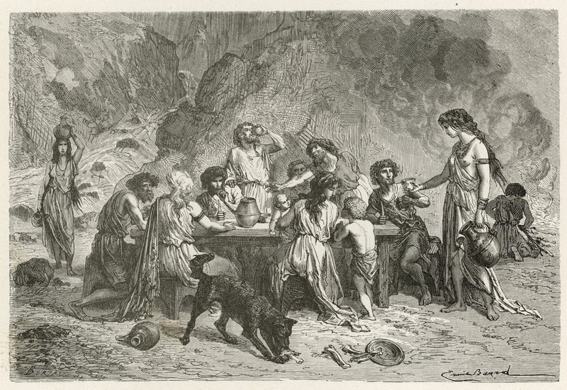 A Meal in the Bronze Age by Emile Antoine Bayard