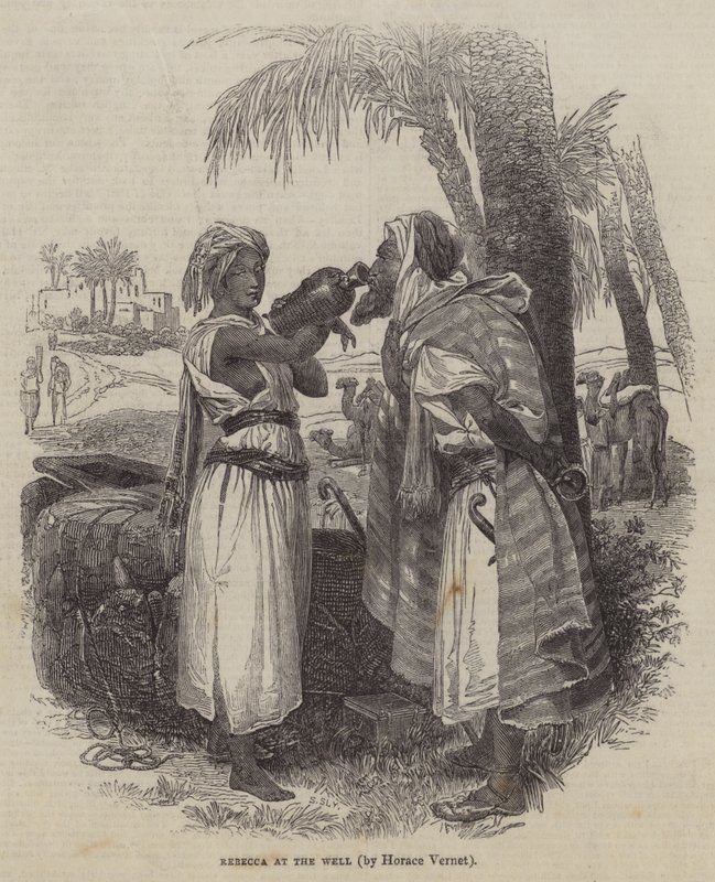 Rebecca at the Well by Emile Jean Horace Vernet