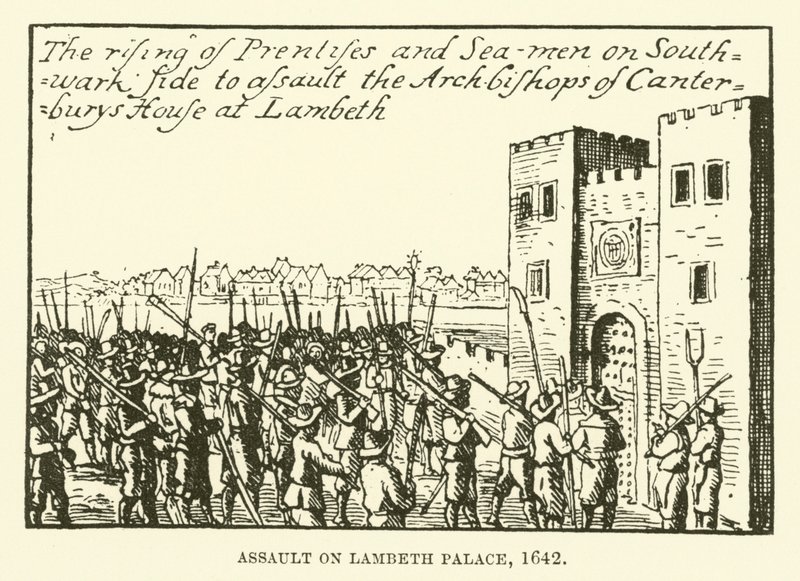 Assault on Lambeth Palace, 1642 by English School