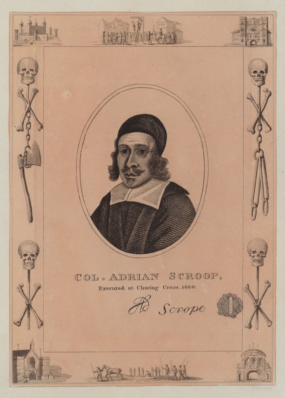 Colonel Adrian Scroop, Executed at Charing Cross, 1660 by English School