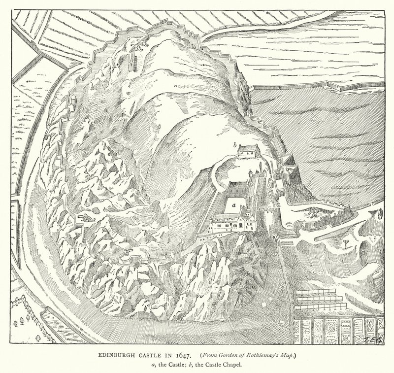 Edinburgh Castle in 1647 by English School