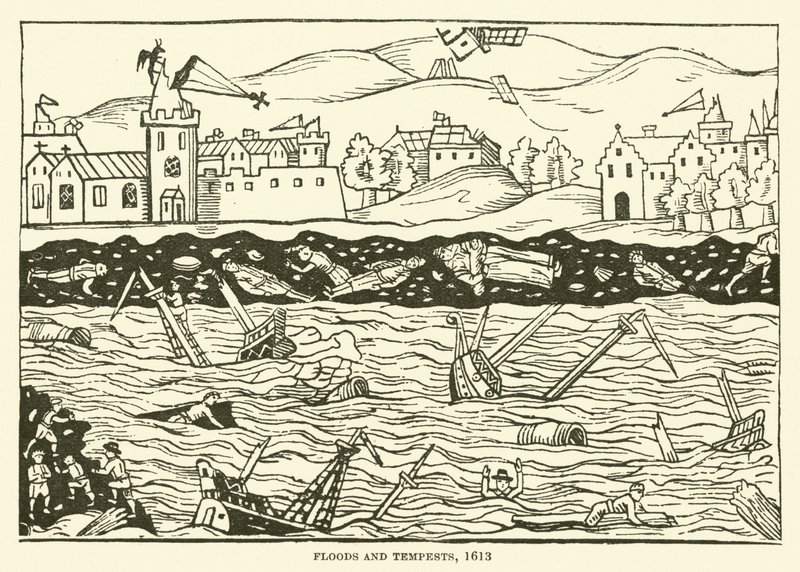 Floods and tempests, 1613 by English School