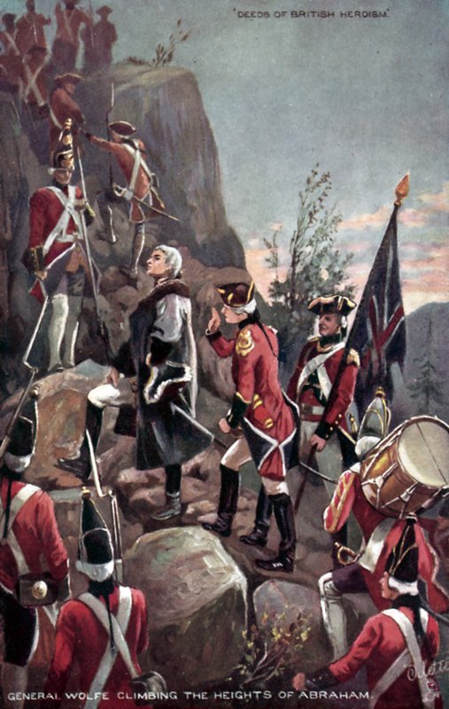 General Wolfe climbing The Heights of Abraham by English School