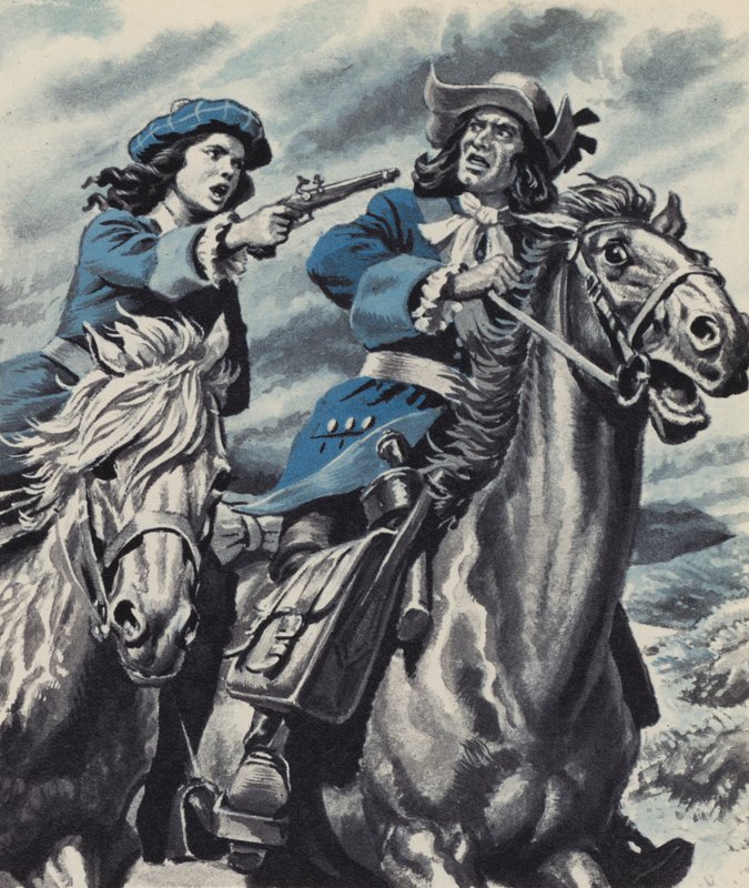 Grizel Cochrane Holding Up the Postman to Save Her Father