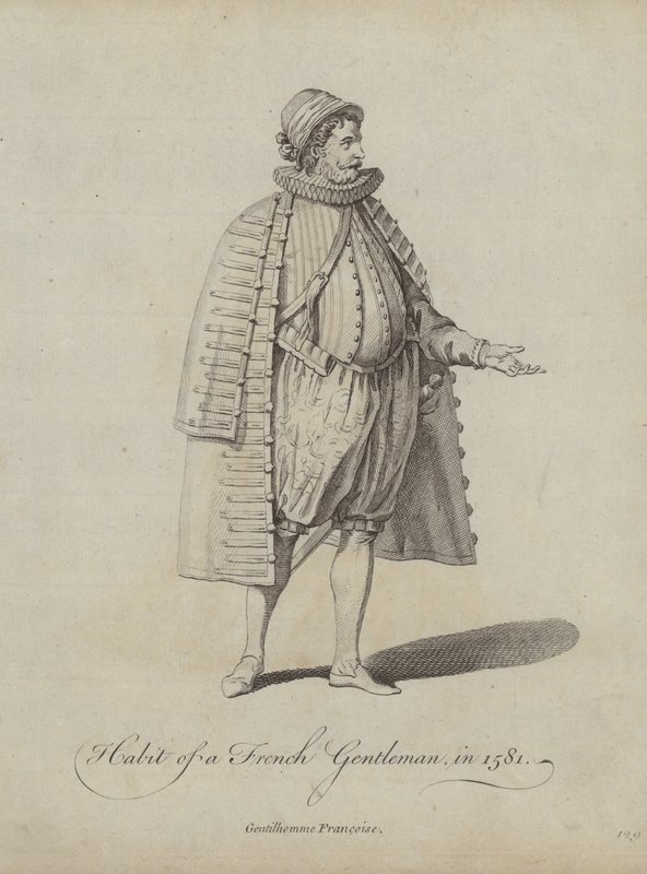 Habit of a French Gentleman in 1581 by English School