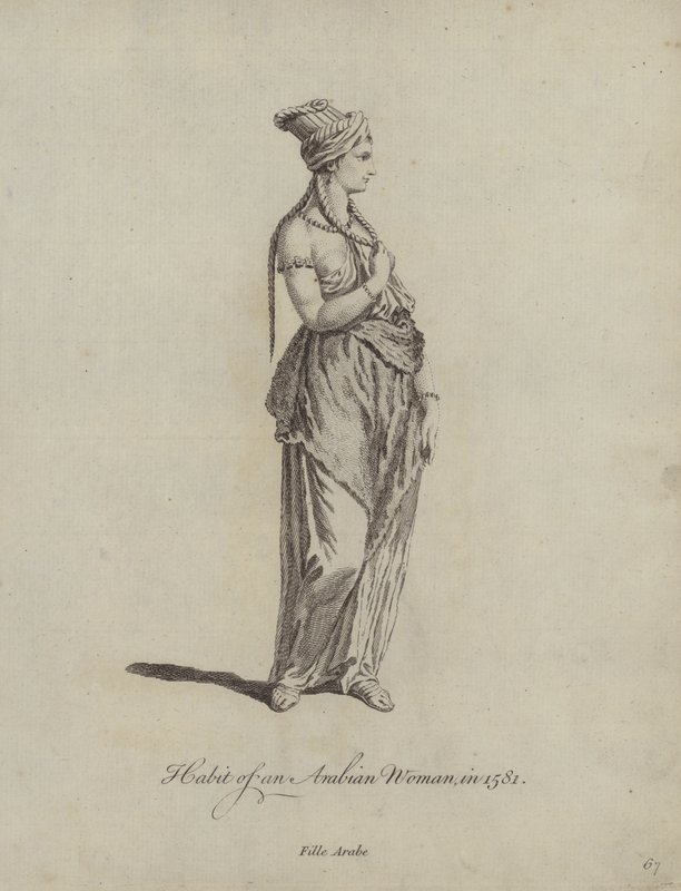 Habit of an Arabian Woman in 1581 by English School
