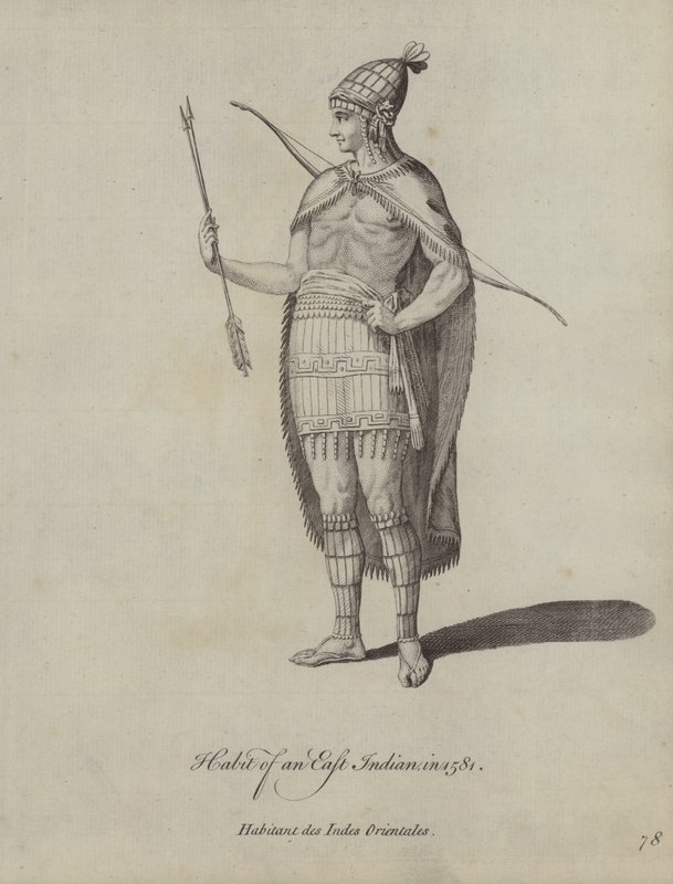 Habit of an East Indian in 1581 by English School