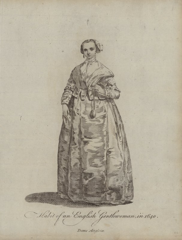 Habit of an English Gentlewoman in 1640 by English School
