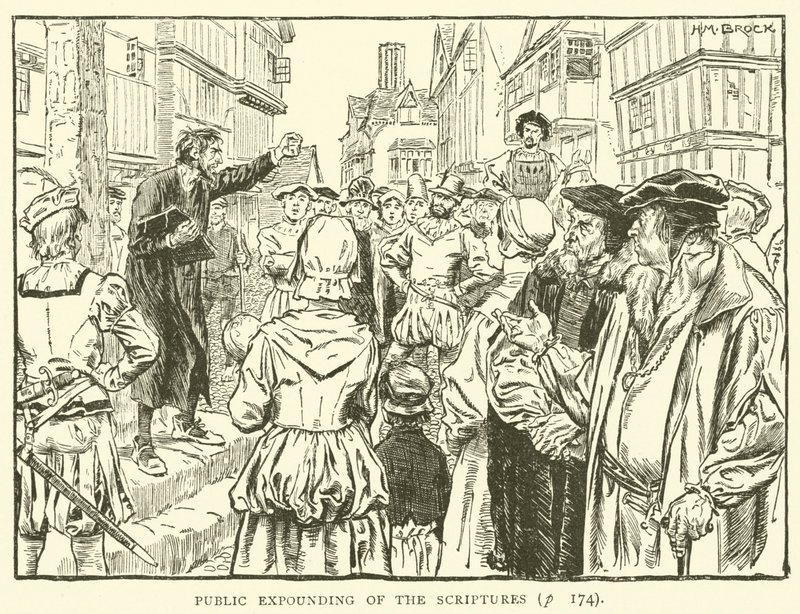 Public expounding of the scriptures by English School
