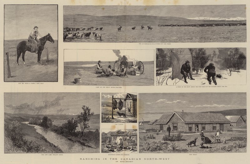 Ranching in the Canadian North-West by English School