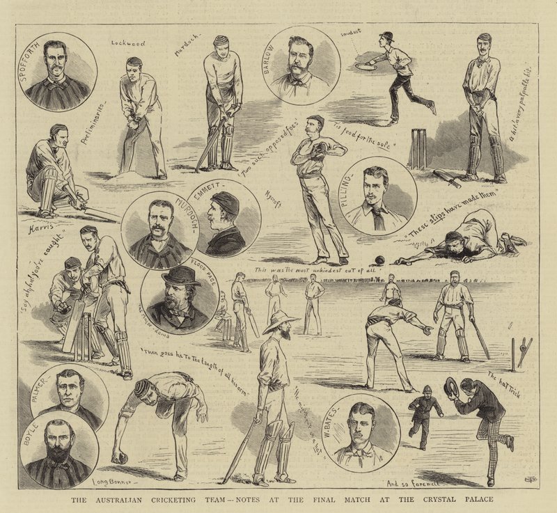 The Australian Cricketing Team, Notes at the Final Match at the Crystal Palace by English School