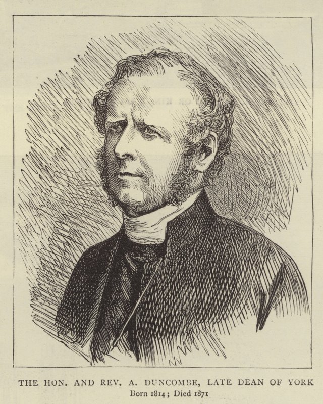 The Honourable and Reverend A. Duncombe, Late Dean of York by English School