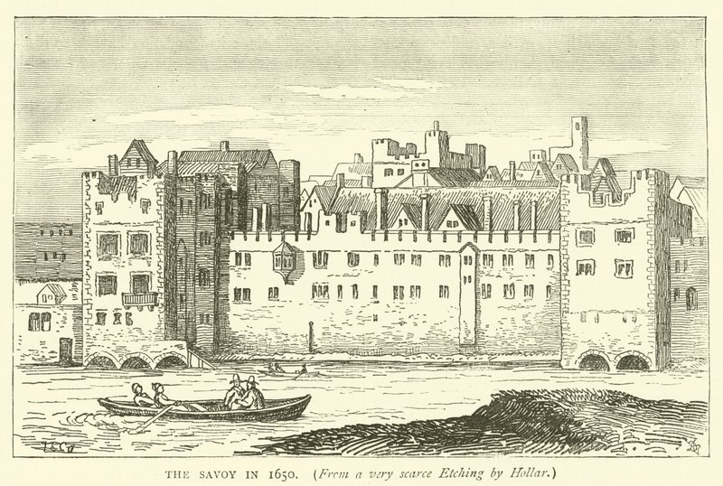 The Savoy in 1650, from a Very Scarce Etching by Hollar by English School