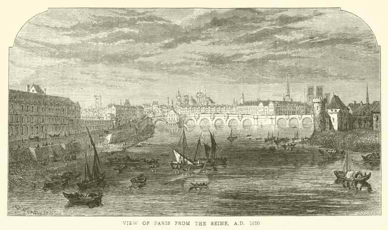 View of Paris from the Seine, 1650 by English School