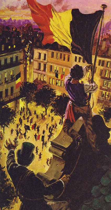 When the People of Belgium Rose in Rebellion in 1830 by English School