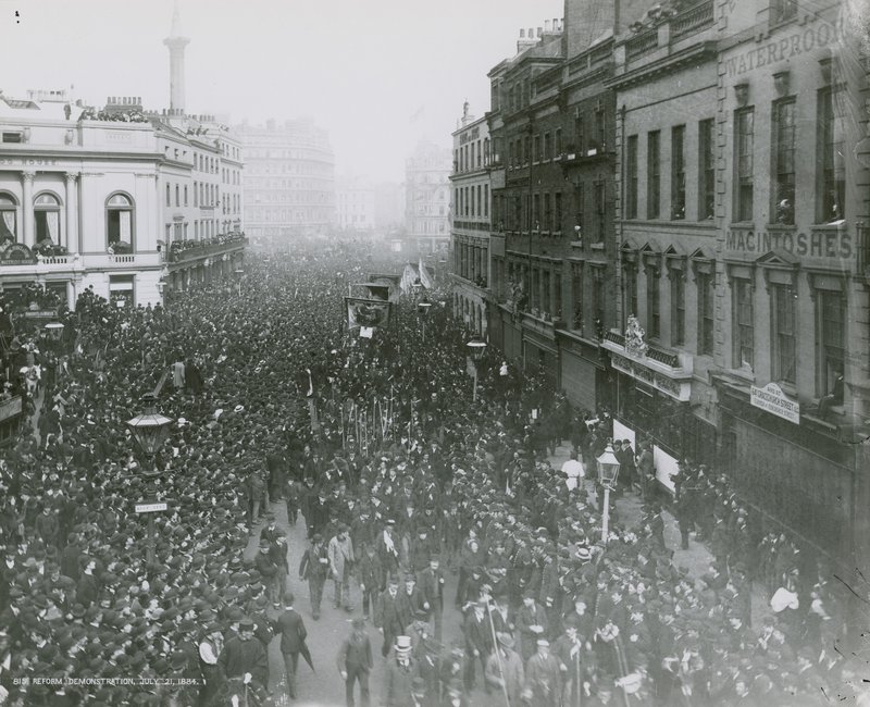 Aerial View of the Reform Demonstration by English Photographer