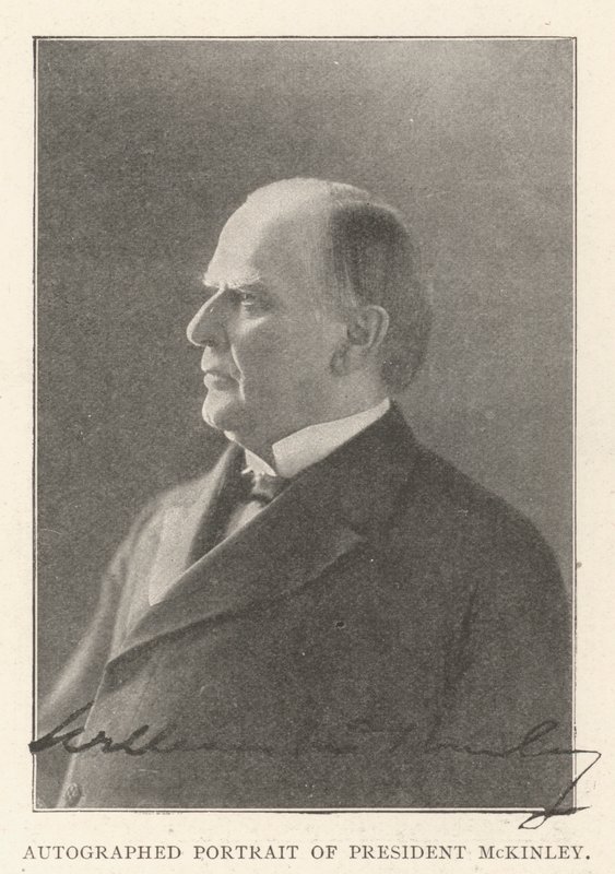 Autographed Portrait of President McKinley by English Photographer