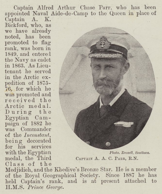 Captain A A C Parr, RN by English Photographer