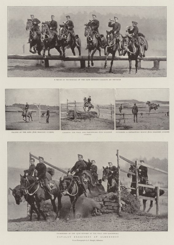 Cavalry Exercises at Aldershot by English Photographer