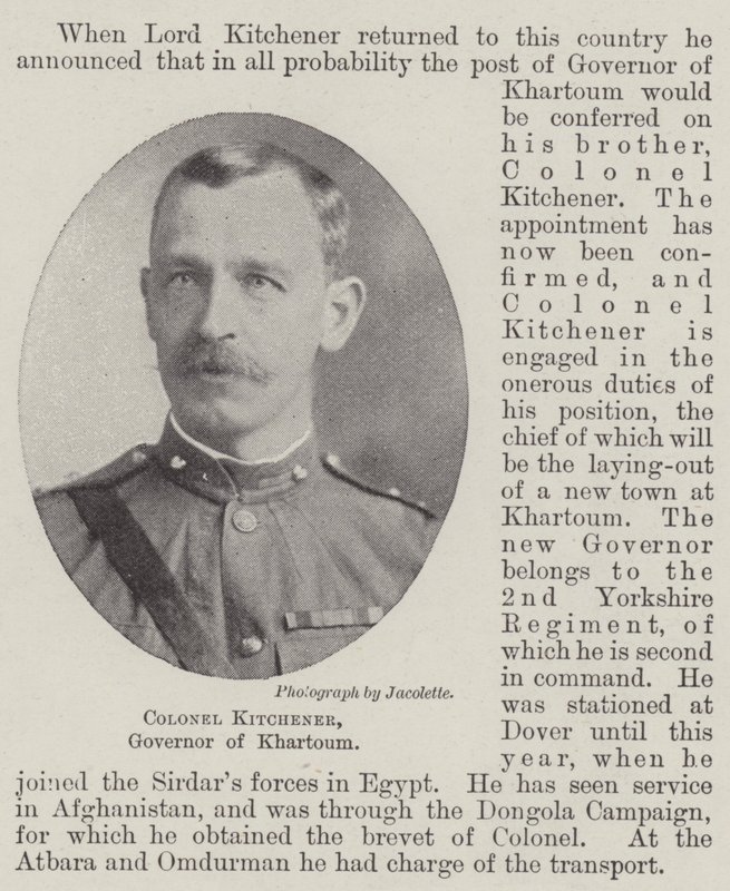 Colonel Kitchener, Governor of Khartoum by English Photographer