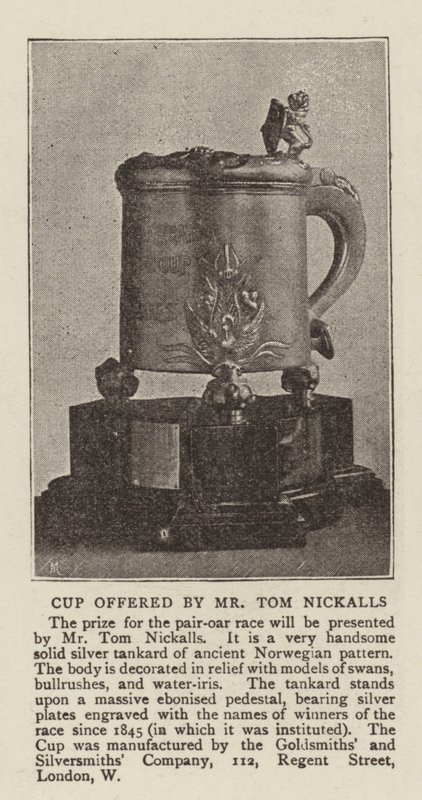 Cup offered by Mr Tom Nickalls by English Photographer
