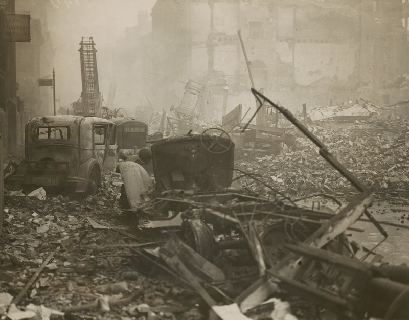 Damage in the City of London by English Photographer