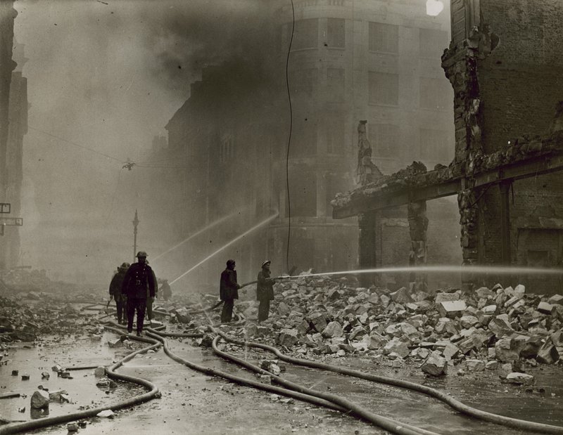 Damage in the City of London by English Photographer