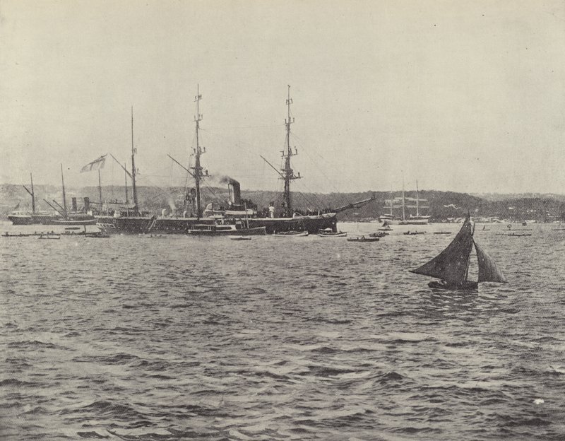 Departure of HMS Calliope by English Photographer